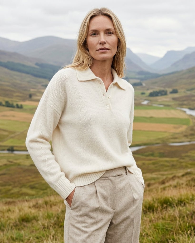 Kensington Women's Polo Collar Knit Sweater