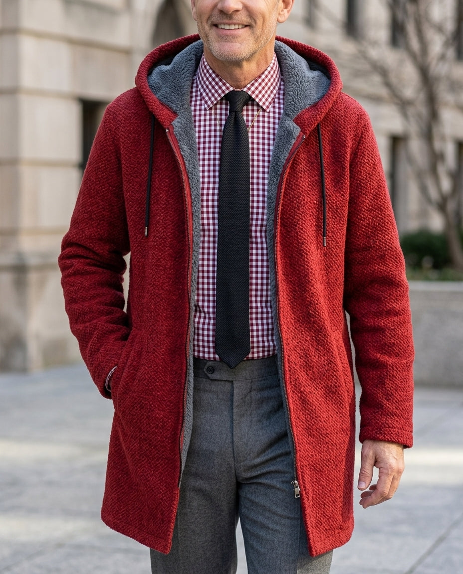Weston Men's Fleece Lined Hooded Jacket