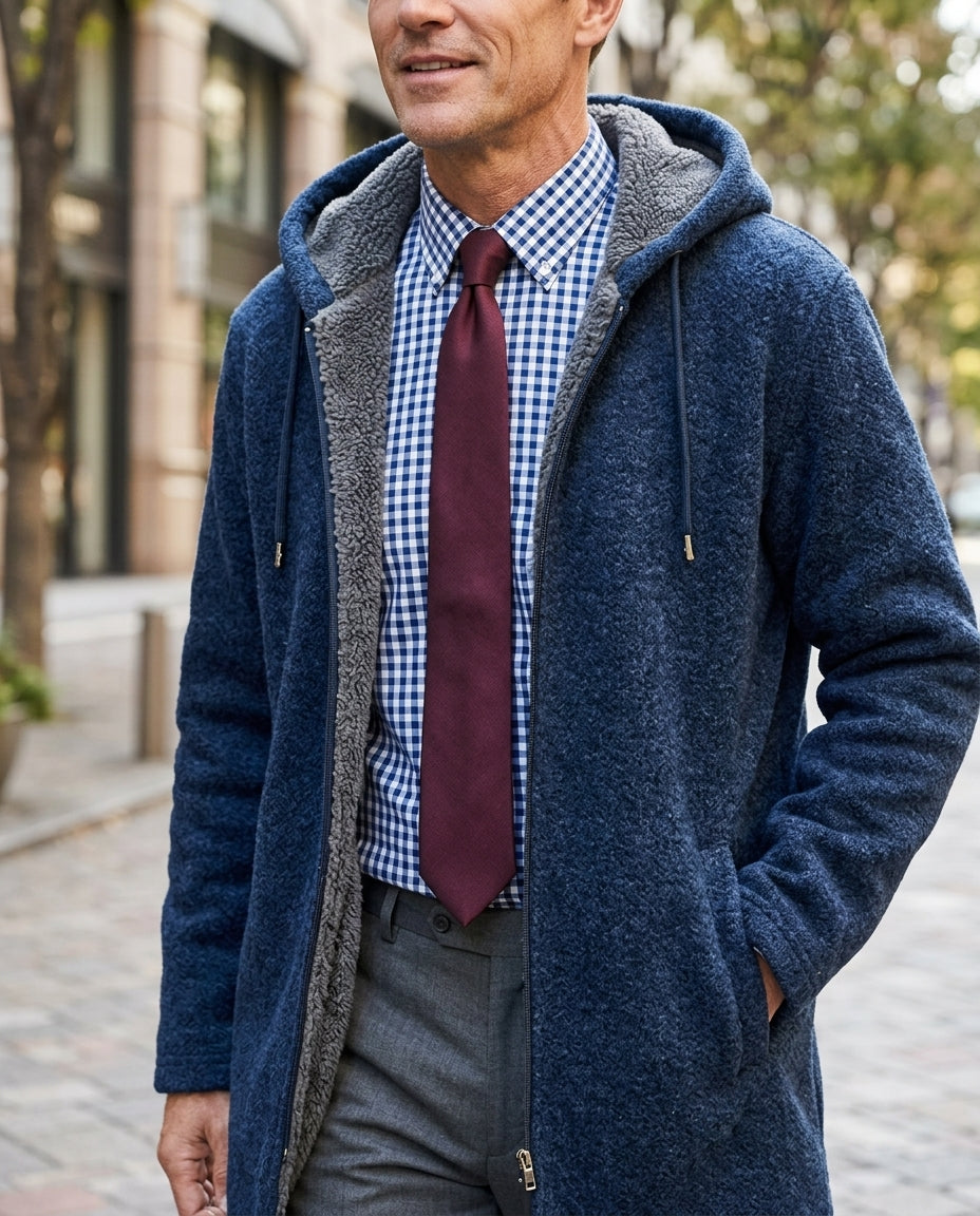 Weston Men's Fleece Lined Hooded Jacket