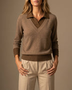 Kensington Women's Cashmere Polo Sweater