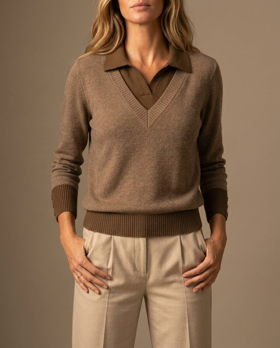 Kensington Women's Cashmere Polo Sweater