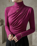 Sloane Fitted Crossover Long Sleeve Top for Women