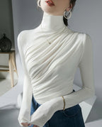 Sloane Fitted Crossover Long Sleeve Top for Women