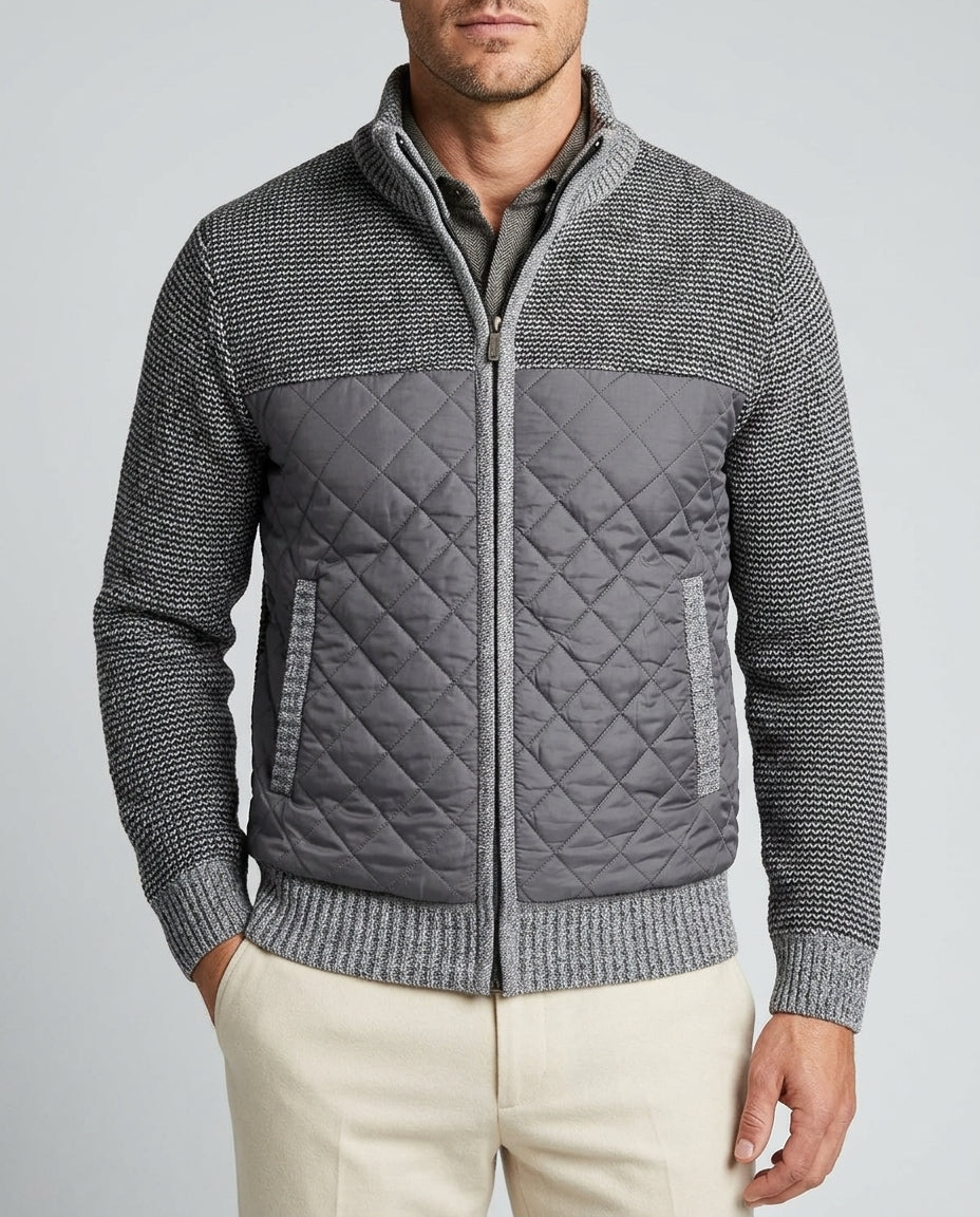 Kenton Warm Wool Quilted Jacket for Men