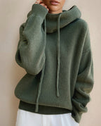 Kendall Wool Oversized Hooded Pullover Sweater for Women