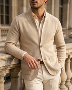 Arthur Stand Collar Button Cardigan Sweater for Men