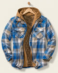 Sawyer Plaid Hooded Flannel Zip Jacket for Men