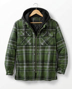 Sawyer Plaid Hooded Flannel Zip Jacket for Men