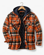 Sawyer Plaid Hooded Flannel Zip Jacket for Men