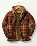 Sawyer Plaid Hooded Flannel Zip Jacket for Men