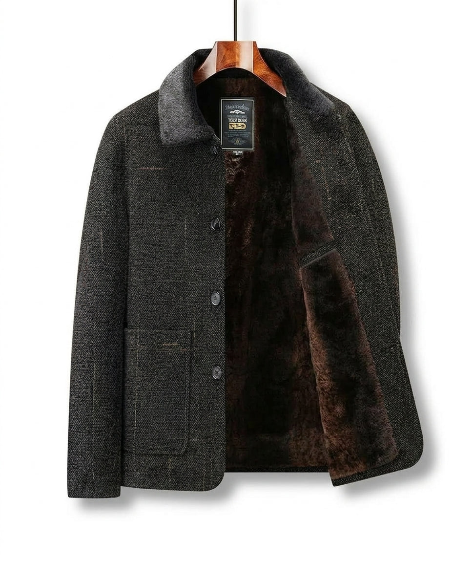 Anderson Shearling-Lined Wool Jacket for Men