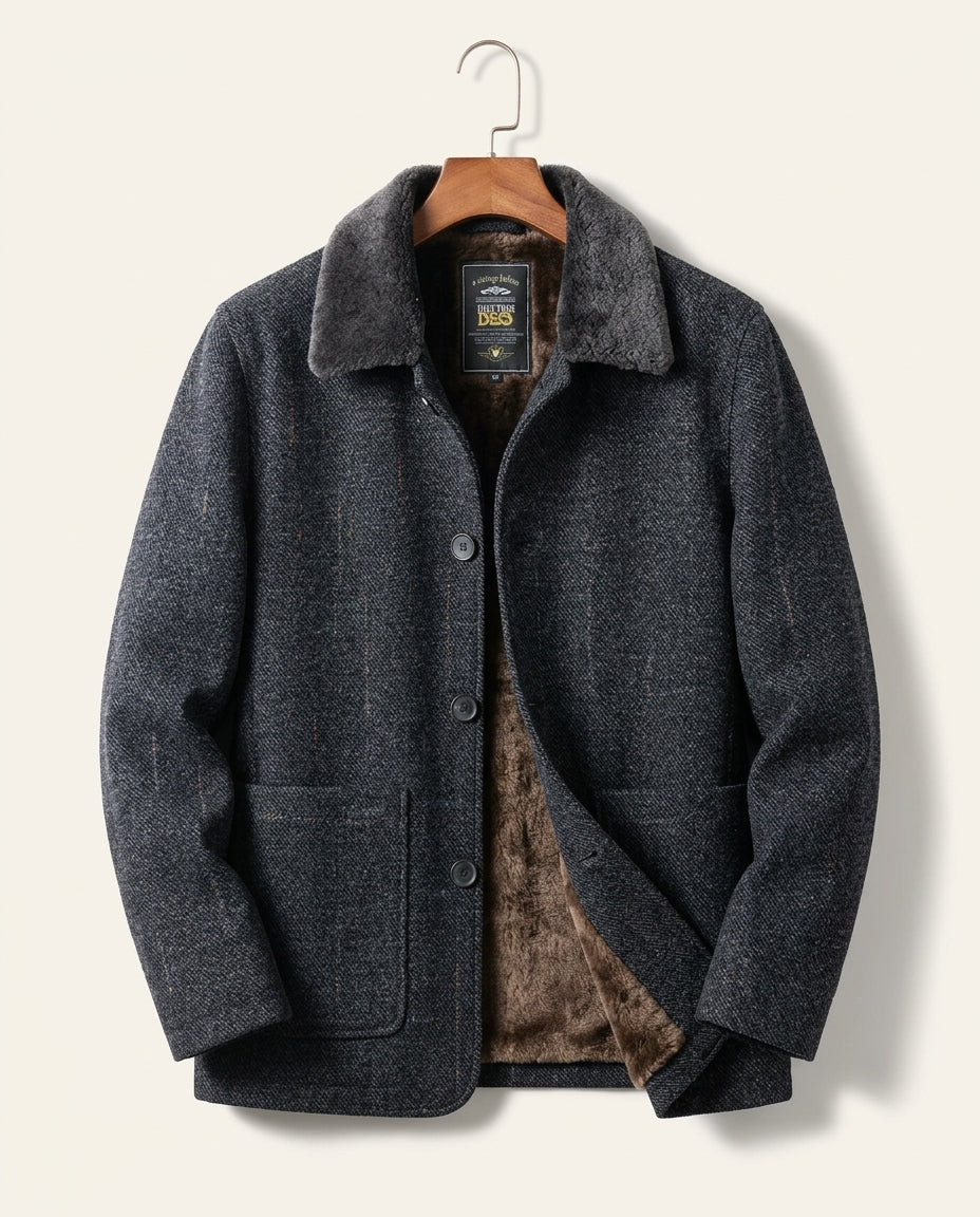 Anderson Shearling-Lined Wool Jacket for Men