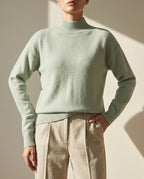 Everly Women's Mock Neck Casual Knit Sweater