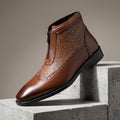 Barrett Men's Leather Ostrich Embossed Boots
