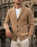 Prescott Men's Wool Shawl Collar Cardigan