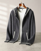 Grayson Men's Warm Cashmere Zip-Up Hoodie
