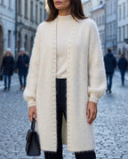 Blakely Women's Cashmere Pearl Trim Cardigan