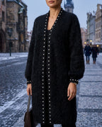 Blakely Women's Cashmere Pearl Trim Cardigan