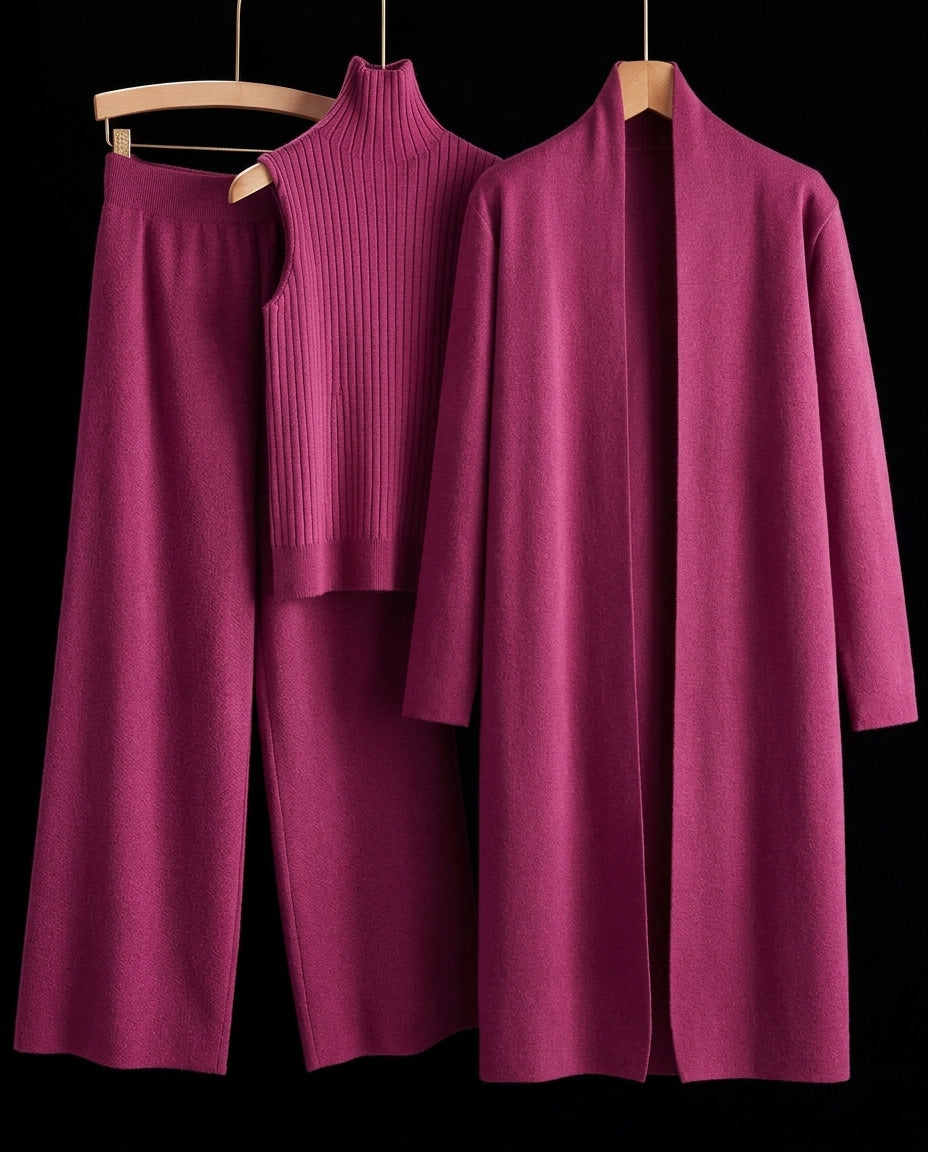 Everly Women's Cashmere Three Piece Knit Set