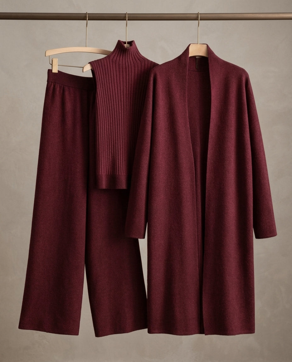 Everly Women's Cashmere Three Piece Knit Set