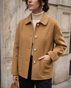 Josephine Women's Cashmere Cropped Elegant Coat