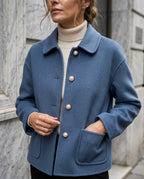 Josephine Women's Cashmere Cropped Elegant Coat
