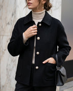 Josephine Women's Cashmere Cropped Elegant Coat