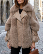 Hollis Women's Fur and Leather Winter Jacket