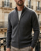 Weston Men's Wool Blend Zip Cardigan