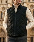 Sterling Men's Quilted Suede Vest