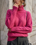Blakely Women's Diamond Knit Turtleneck Sweater
