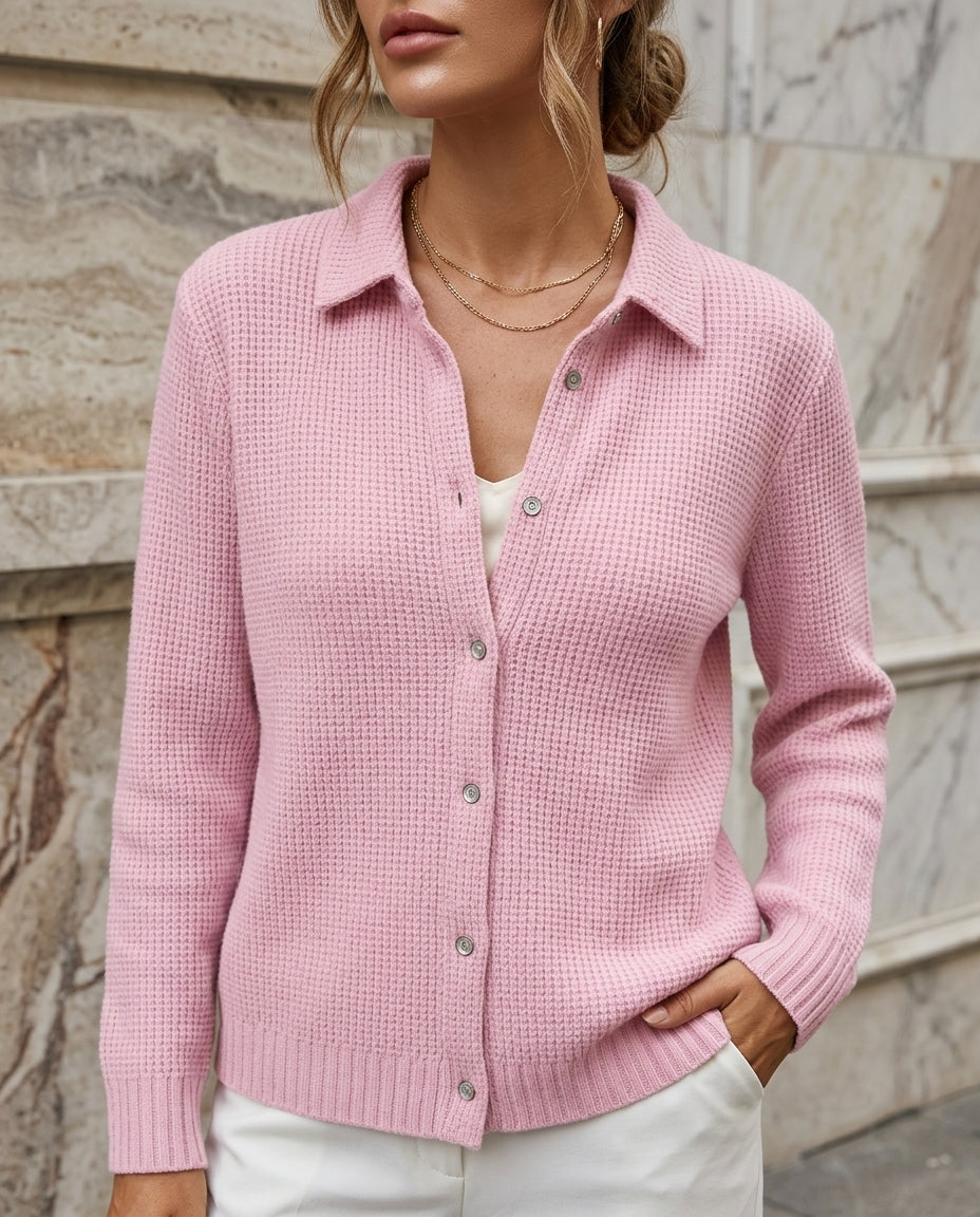 Palmer Women's Waffle Knit Button Shirt