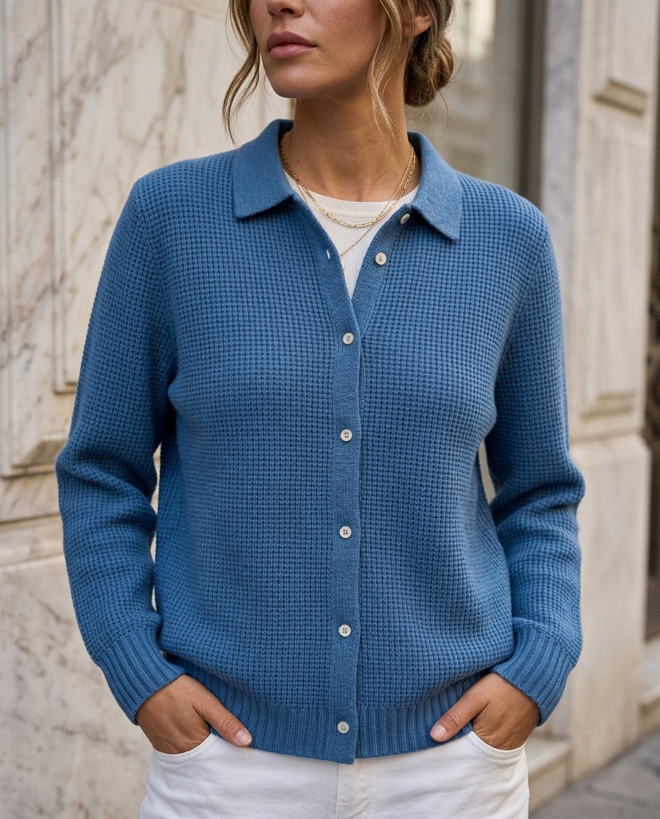 Palmer Women's Waffle Knit Button Shirt