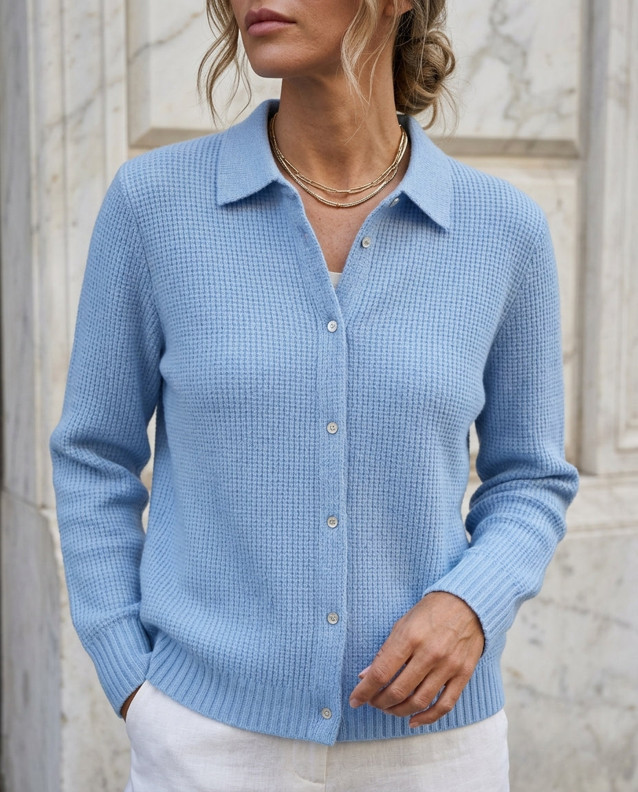 Palmer Women's Waffle Knit Button Shirt