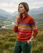 Everly Women's Striped Quarter Zip Sweatshirt