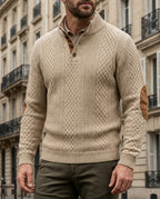 Spencer Men's Cable Knit Mock Neck Sweater