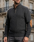 Spencer Men's Cable Knit Mock Neck Sweater