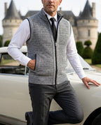 Everett Men's Wool Blend Zip Sweater Vest