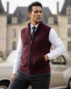 Everett Men's Wool Blend Zip Sweater Vest