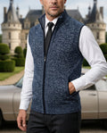 Everett Men's Wool Blend Zip Sweater Vest