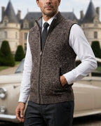 Everett Men's Wool Blend Zip Sweater Vest