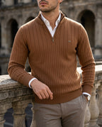 Sterling Men's Ribbed Quarter Zip Sweater