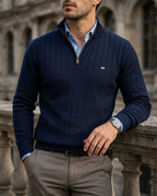 Sterling Men's Ribbed Quarter Zip Sweater