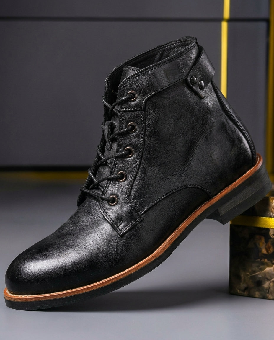 Everett Men's Leather Lace Up Boots