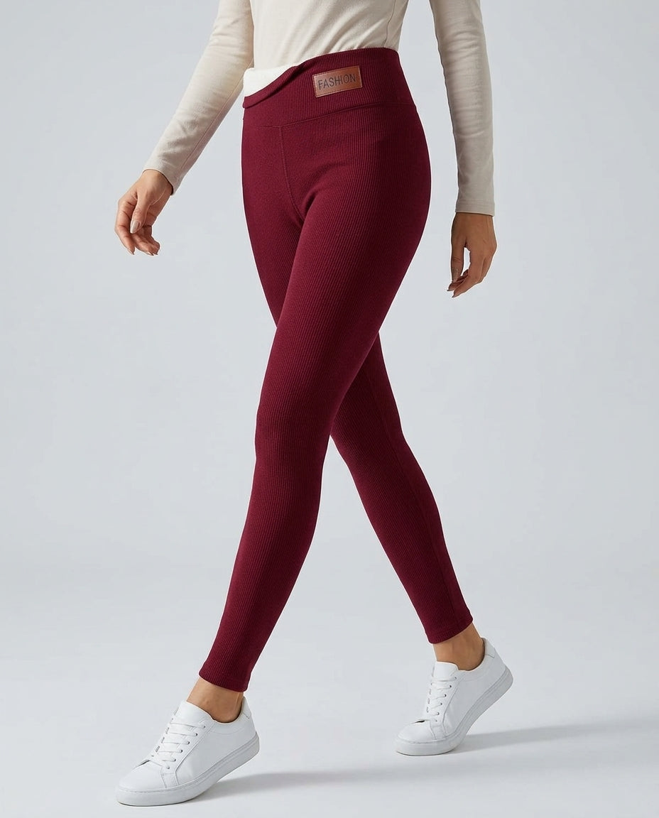 Hadley Women's Plush Lined Crossover Waist Leggings