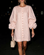 Kensington Women's Floral Cuff Balloon Sleeve Mini Dress