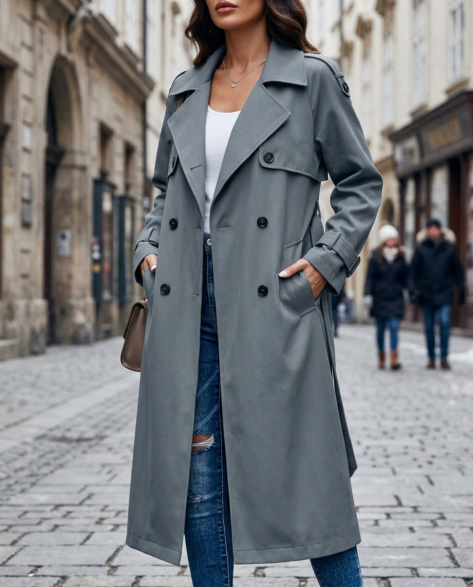 Eleanor Women's Oversized Longline Trench Coat
