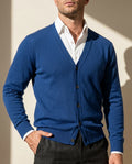 Bennett Men's Cashmere V Neck Button Cardigan