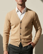Bennett Men's Cashmere V Neck Button Cardigan
