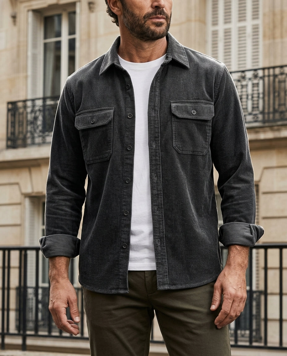 Barrett Men's Corduroy Flap Pocket Overshirt